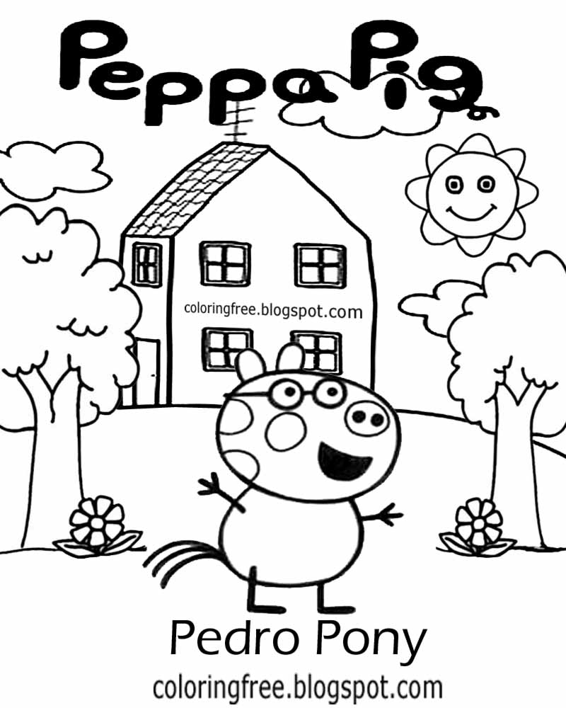 Pedro Pony Peppa Pig Coloring Pages Sketch Coloring Page